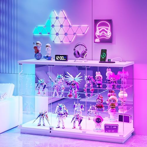 Glass Cabinet Display - RGB Glass Display Cabinet with Lock