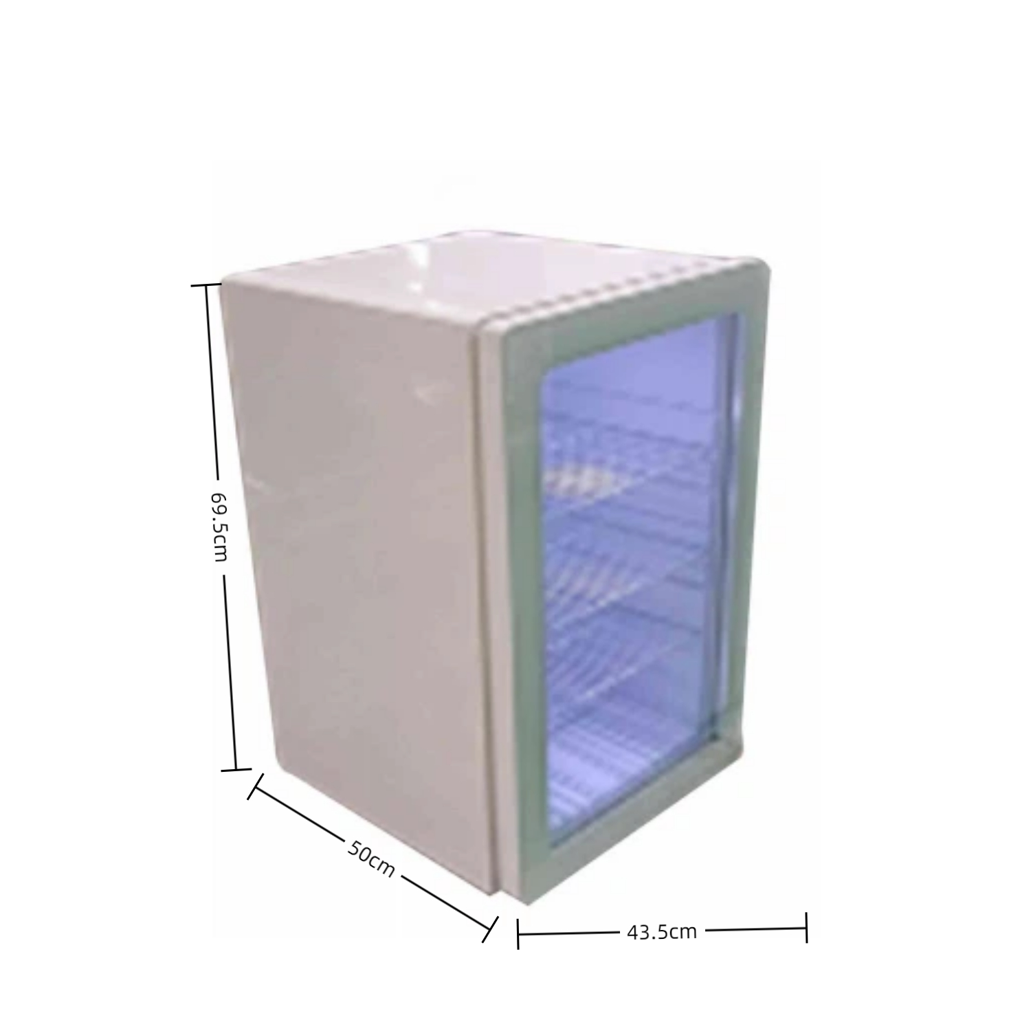Glass Cabinet Display - Beverage Display Commercial Hotel 70L Glass