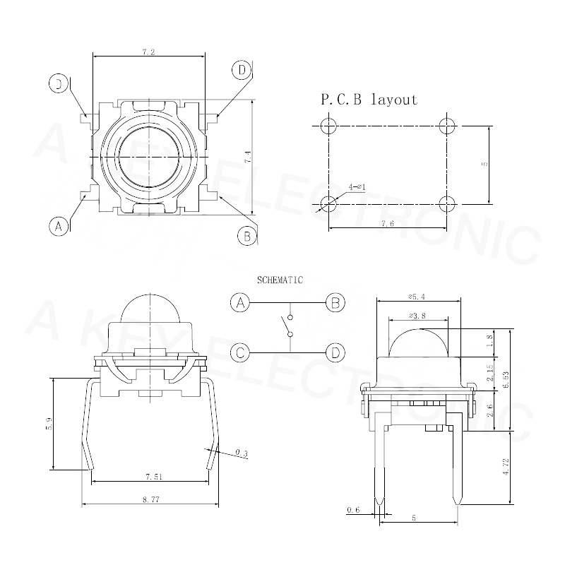 20PCS TS-F007 Touch 4-pin vert - Pinball Machine review and price