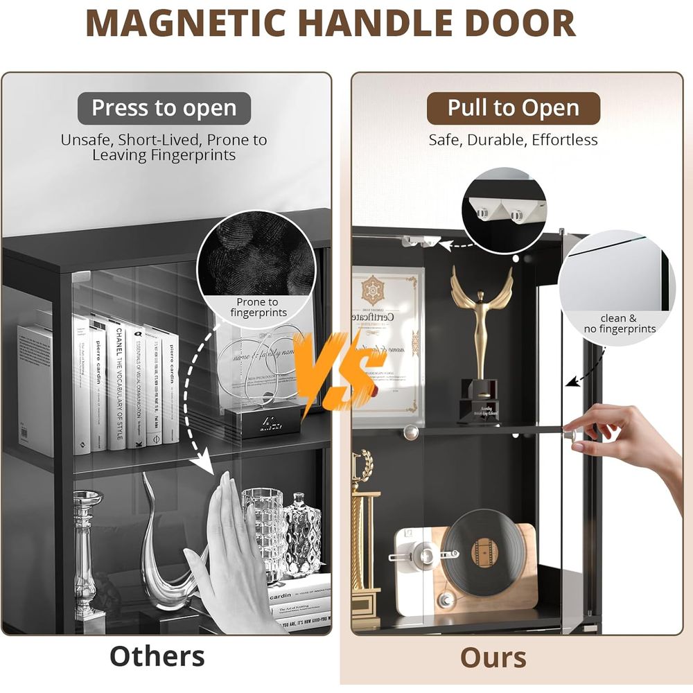 65 Glass Door Display Cabinet, - Glass Cabinet Display review and price