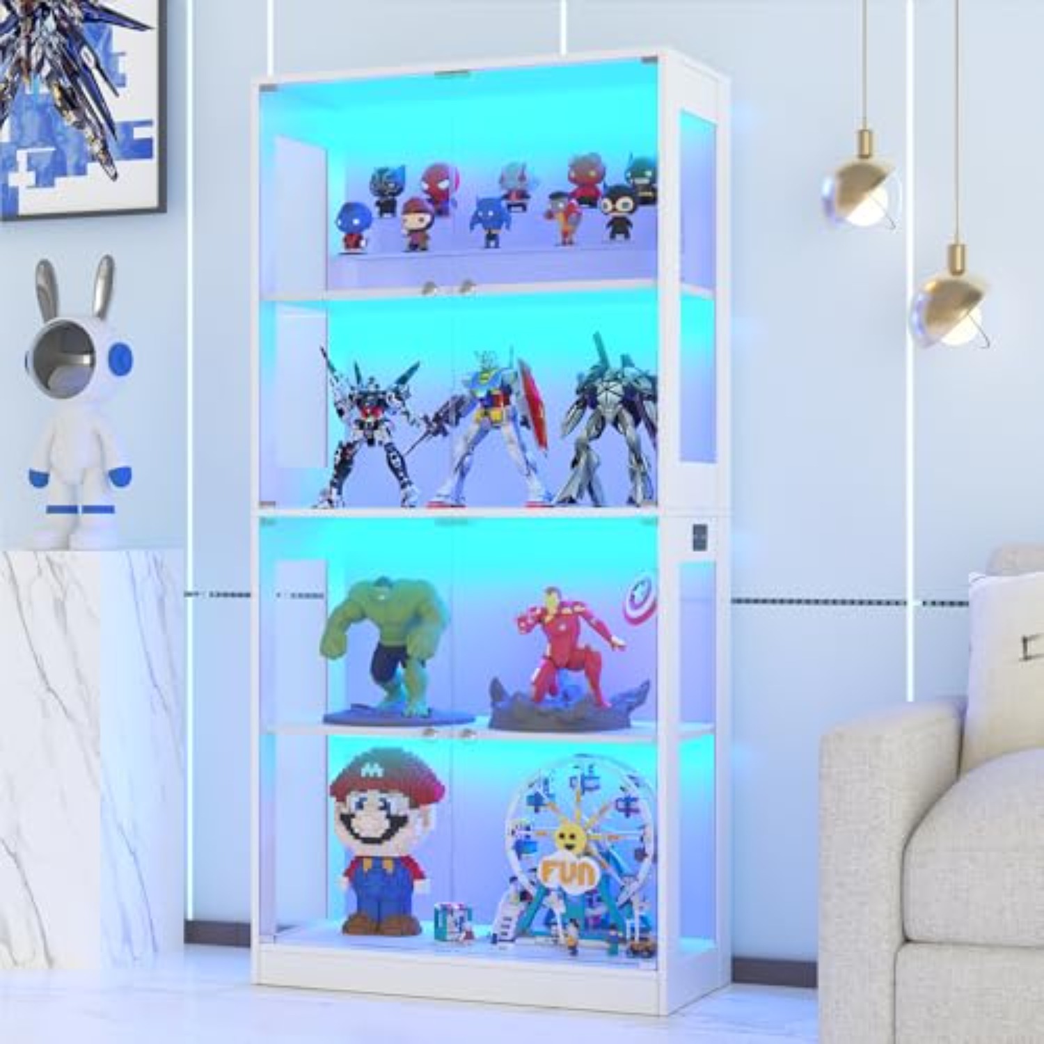65'' Display Cabinet with Glas - Glass Cabinet Display review and price