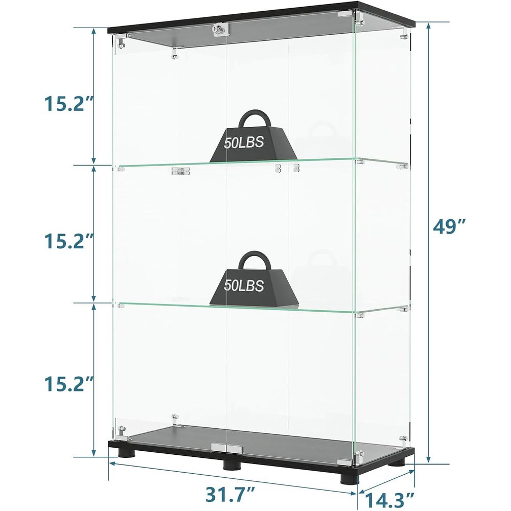 Glass Display Cabinet with 3-S - Glass Cabinet Display review and price