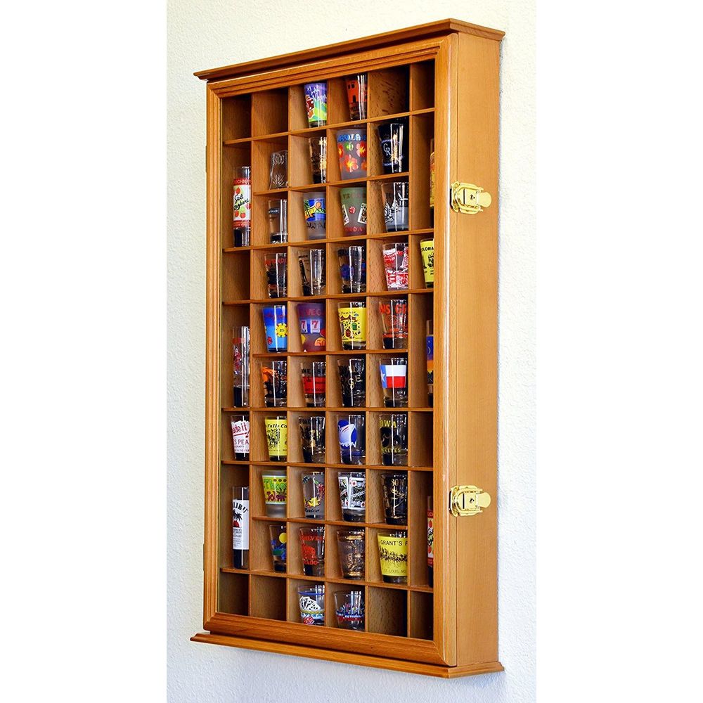 54 Shot Glass Shotglass Shoote - Glass Cabinet Display review and price