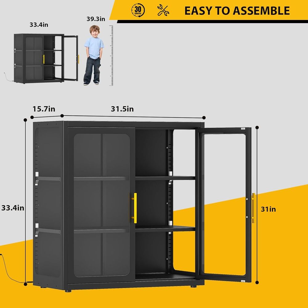 34 Tall Glass Door Display Cab - Glass Cabinet Display review and price