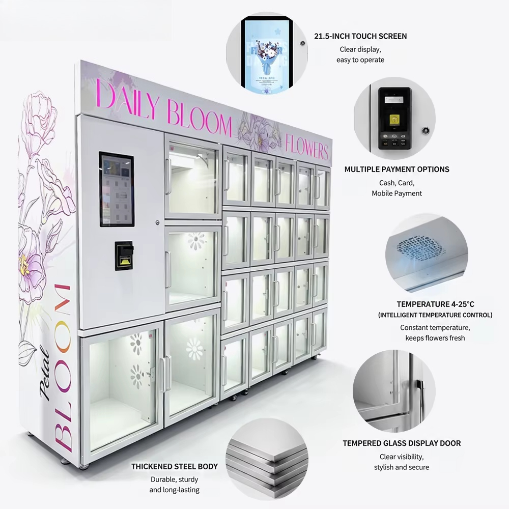 Mini Compact Fresh Flower Vend - Vending Machine Qr Code review and price